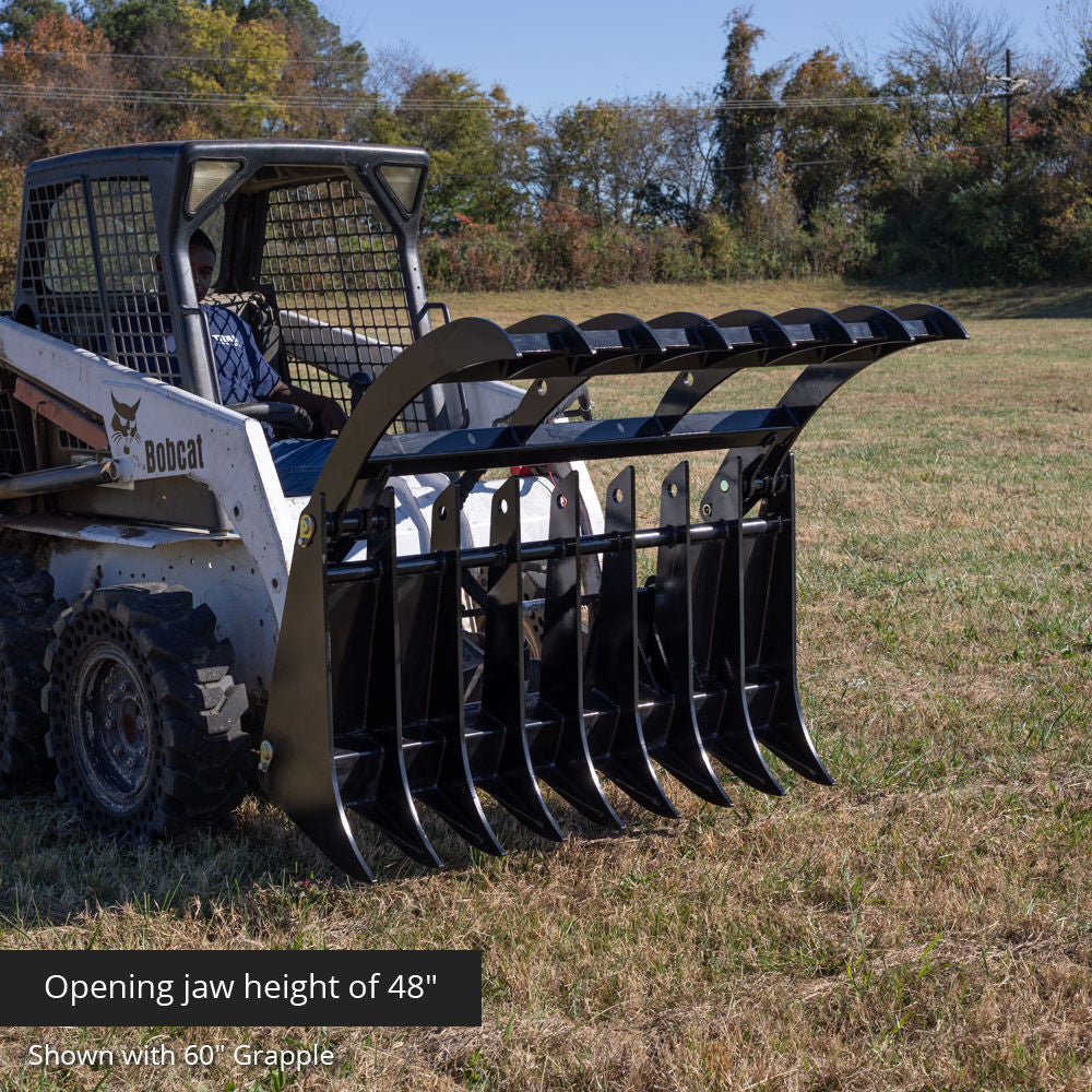 Titan Attachments 60"- 84” Skid Steer Root Grapple Rake Attachment