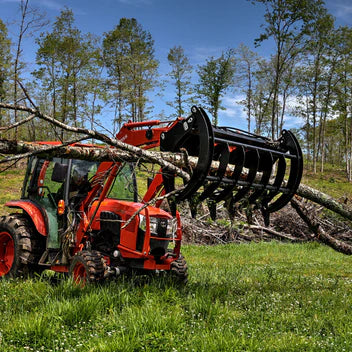 Titan Attachments Extreme Root Grapple Rake | Overall Width 60", 72" & 84" | Horsepower 50-90 HP | Hydraulic Flow 12-20 GPM | For Skid Steer & Tractor Loaders