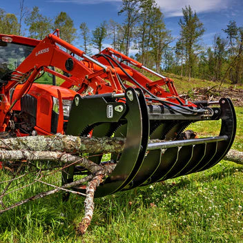 Titan Attachments Extreme Root Grapple Rake | Overall Width 60", 72" & 84" | Horsepower 50-90 HP | Hydraulic Flow 12-20 GPM | For Skid Steer & Tractor Loaders