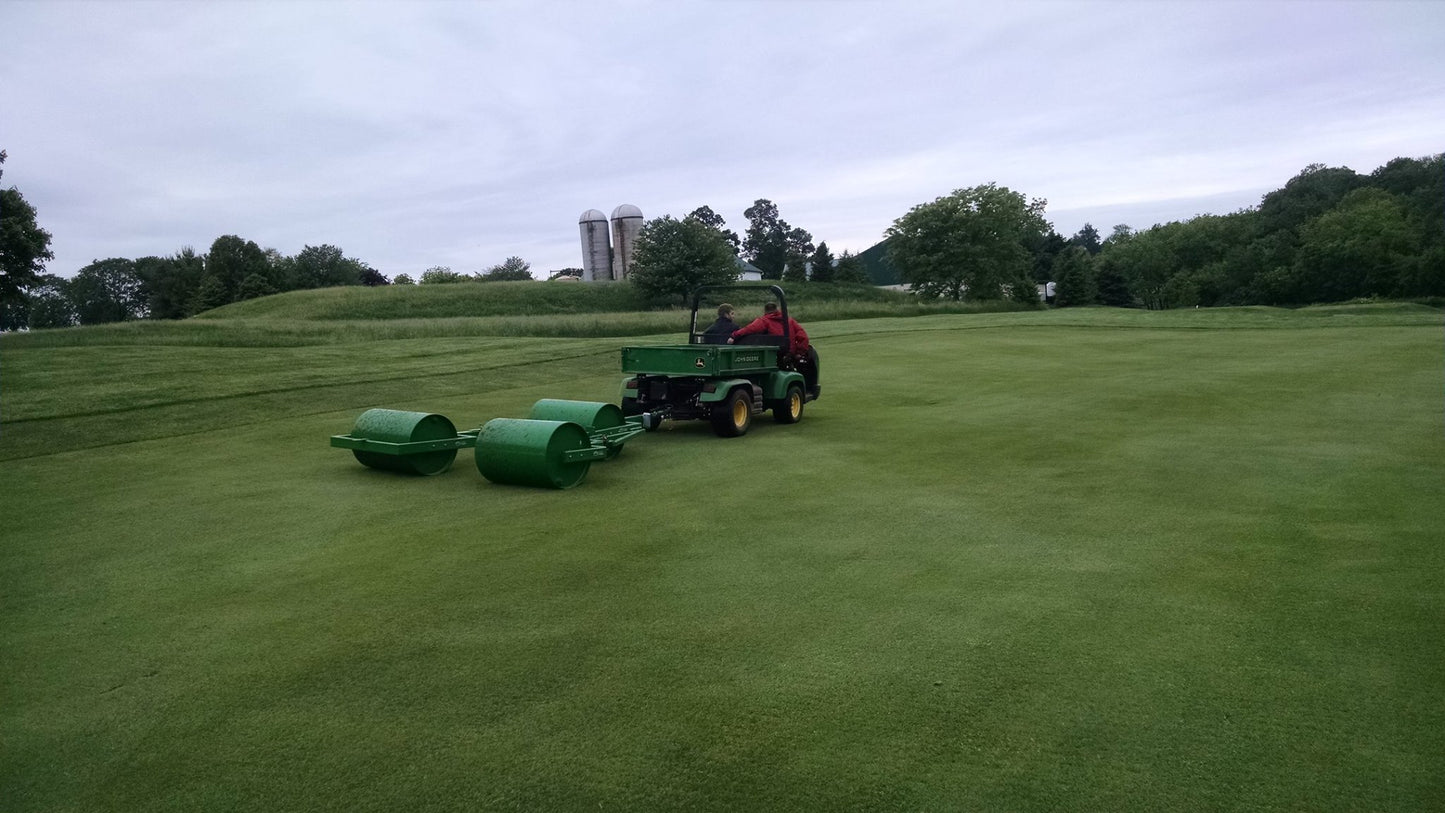 TurfTime Triple Gang Fairway Rollers | Model LR-Series | Wall Thickness 1/4" | Roller Diameter 24" | 102"-284" Rolling Width | For Tractor