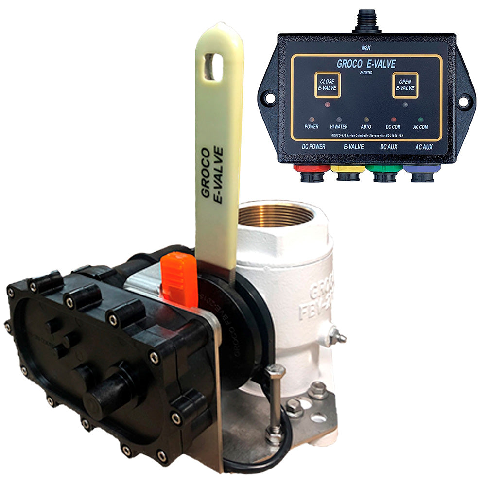 GROCO 3" E-Valve Kit - Bronze Electric Flanged Seacock - 12V [FBVED-3000 12V]