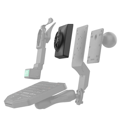 Ram Mount RAM 100mm  75mm VESA to AMPS Hole Pattern Adapter Plate [RAP-DOCK-D10VU]