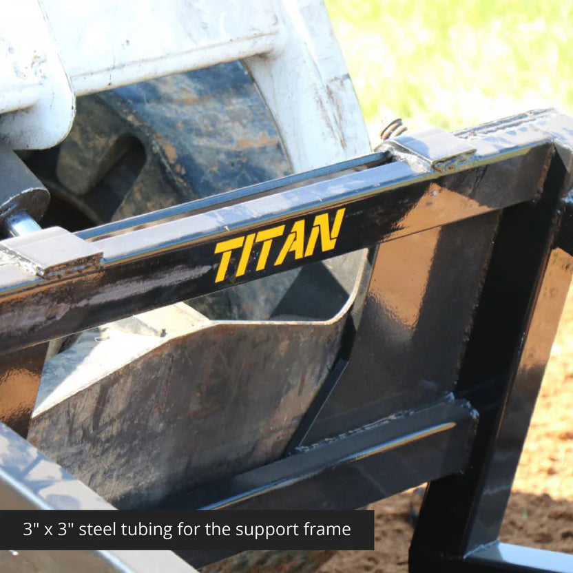 Titan Attachments Terra Monster Dirt Grader & Leveler | 72″ Width | 84 Offset Steel Teeth | 565 lb | 12–25 GPM | For Skid Steers