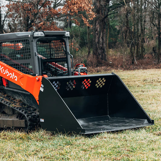 Titan Attachments Light Material Bucket | 0.5" Cutting Edge | 42–70 Cu. Ft. | 700–763 lb | 72–84" Width  | Oil Flow 15–25 GPM | For Skid Steers