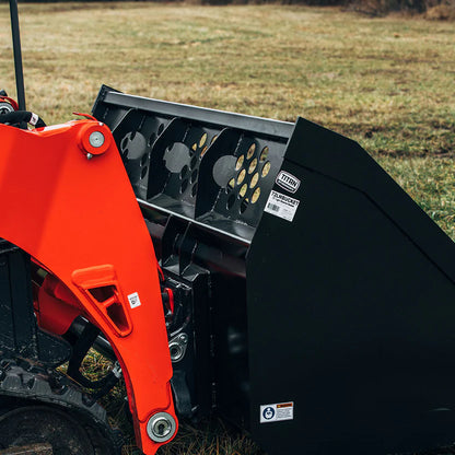 Titan Attachments Light Material Bucket | 0.5" Cutting Edge | 42–70 Cu. Ft. | 700–763 lb | 72–84" Width  | Oil Flow 15–25 GPM | For Skid Steers