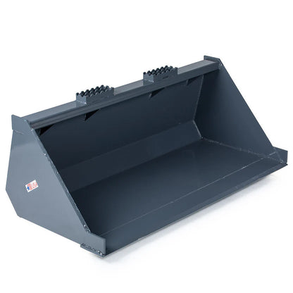Titan Attachments Dirt Bucket | Bolt-On 1″ Edge | 5′–6′ Widths | 360–410 lb | Oil Flow Range 15–25 GPM | For Skid Steers