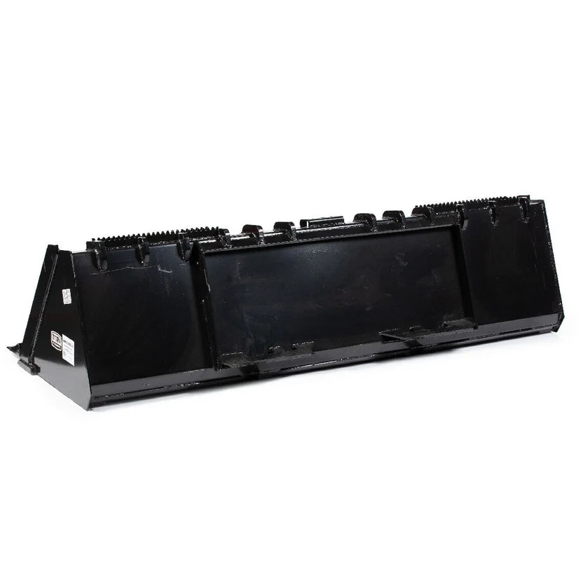 Titan Attachments Dirt Bucket | 6″ Bolt-On Teeth | 72″–84″ Width | 0.5–⅔ Cu. Yd | 16–25 GPM | 2,645–3,200 lb Load | For Skid Steers