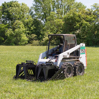 Titan Attachments Skeleton Rock Bucket Grapple Rake | Overall Width 72" & 82" Inches | Hydraulic Flow 11-20 GPM | For Skid Steers