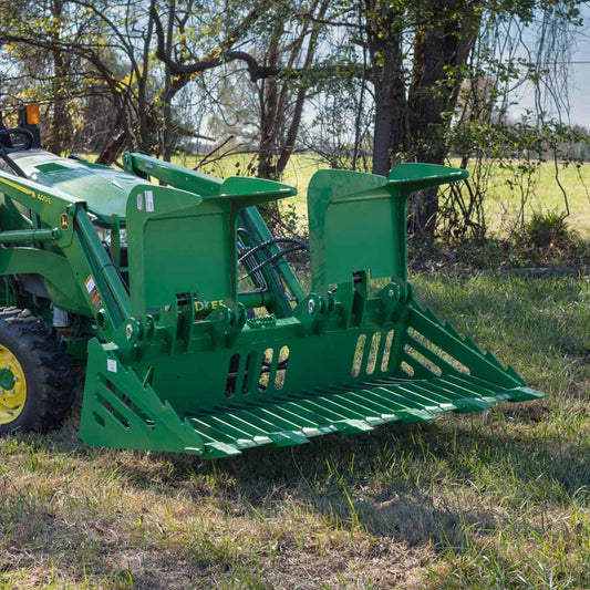 Titan Attachments Fine Grade Skeleton Rock Grapple Bucket | Inside Width 72" Inches | Horsepower 50-75 HP | For Tractors