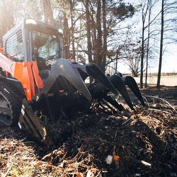 Titan Attachments Rock Grapple Rake | Fine Grade Skeleton | Overall Width 60", 72" & 82" Inches | Hydraulic Flow 11-20 GPM  | Horsepower 50-75 HP | For Skid Steer & Tractor