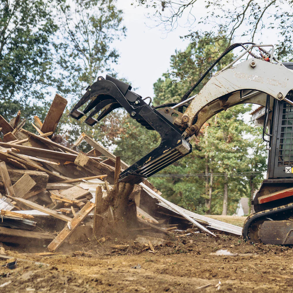 Titan Attachments 72" & 84" Demolition Grapple Bucket For Skid Steer