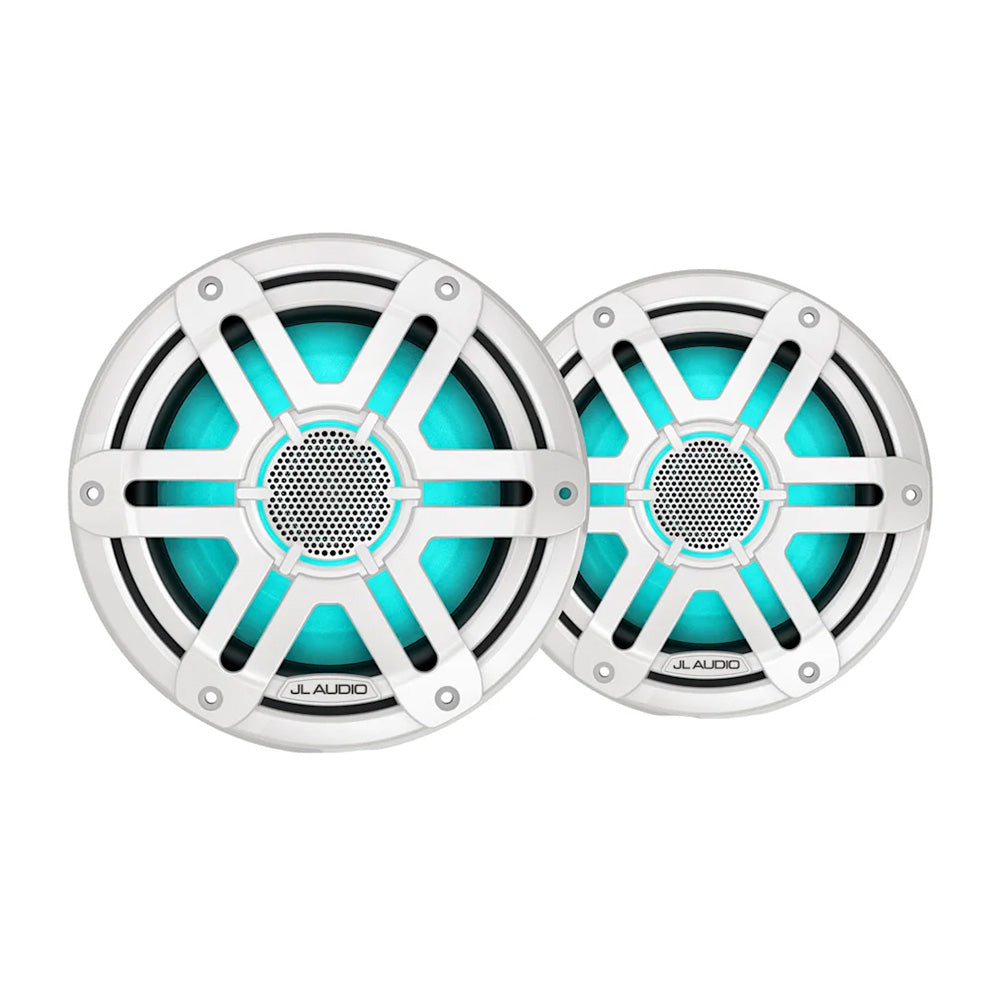 JL Audio M200 Marine Speakers 7.7" w/LED  White Sport Grille [010-04757-00]