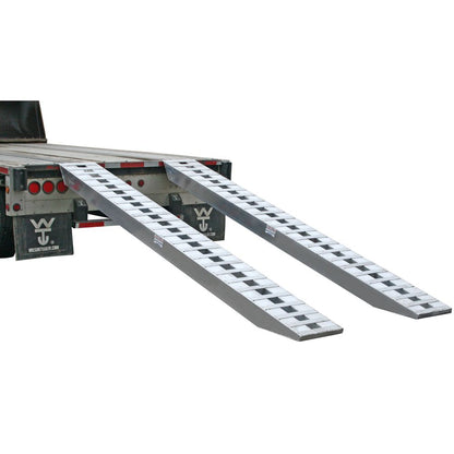 Heavy Duty Ramps Heavy Equipment Loading Ramps | Model 12-16-144-05-S | Size 12' L x 16" W | 12,000 lb per Axle Capacity | Horsepower 23 To 45 HP | For Trailers with 36" To 42" Rise