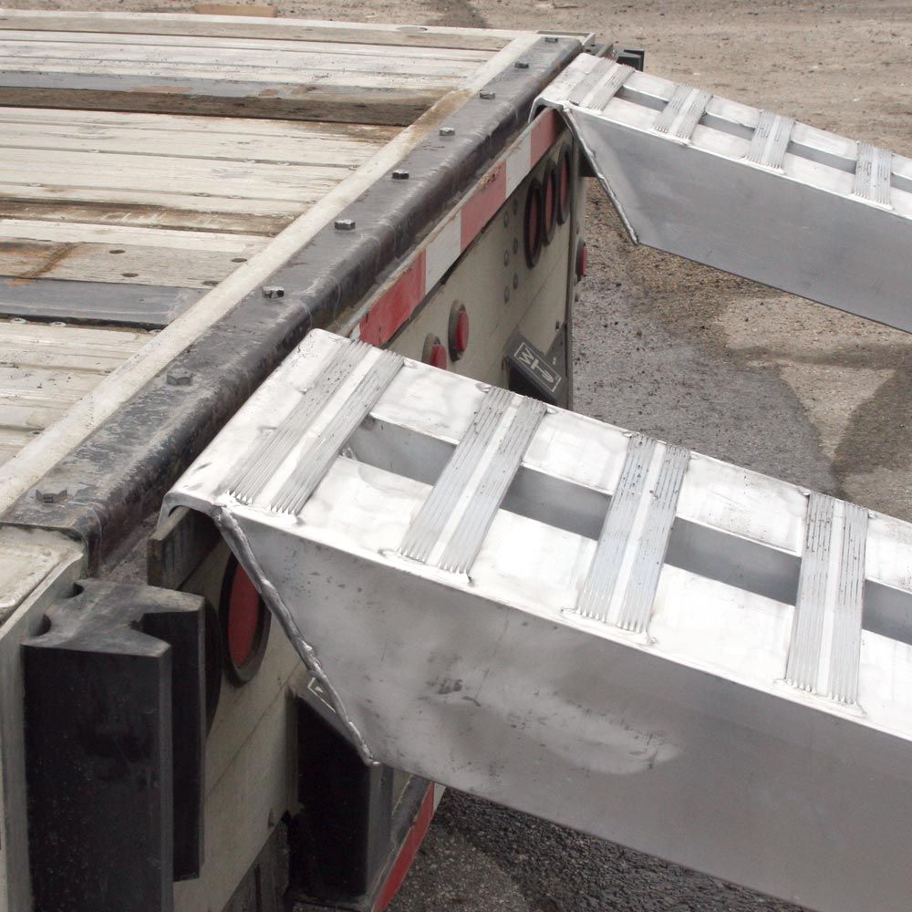 Heavy Duty Ramps Heavy Equipment Loading Ramps | Model 12-16-144-05-S | Size 12' L x 16" W | 12,000 lb per Axle Capacity | Horsepower 23 To 45 HP | For Trailers with 36" To 42" Rise