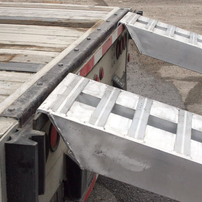 Heavy Duty Ramps Heavy Equipment Loading Ramps | Model 12-16-144-05-S | Size 12' L x 16" W | 12,000 lb per Axle Capacity | Horsepower 23 To 45 HP | For Trailers with 36" To 42" Rise