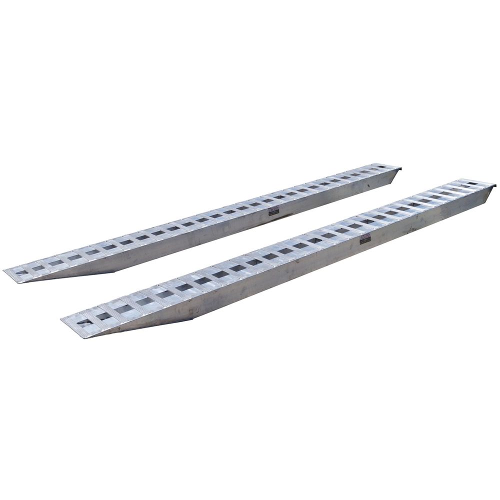 Heavy Duty Ramps Aluminum Car Trailer Ramps | Model 12-16-168-05 | Size 14' L x 16" W | 12,000 lb. Per Axle Capacity | Hook End Knife Foot | For Car Haulers & Equipment Trailers