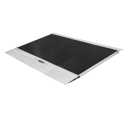 Heavy Duty Ramps Grit-Coat Aluminum Shipping Container Ramp | Model 12-63-060-06-Grit | Size 60" L x 63" W | Capacity 12,000 lb | Horsepower 23 HP | For 5.75"–8" H Lip Shipping Containers
