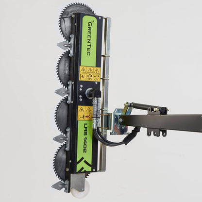 GreenTec Limb Trimmer Tractor Loader Mount | Model Puma 2303 With Quadsaw LRS 1402 | Working Width 4' 7" Ft | Horsepower 75-90 HP | For Tractors