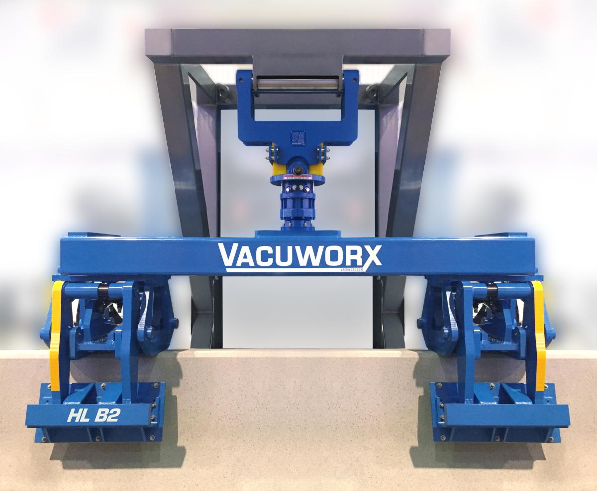 Vacuworx Hydraulic Barrier Lifter | Model HL Series | Width 24" To 30" | Capacity 6,000 To 23,200 lb | 2.75 To 10.5 Tons | For Excavators & Large Host Machines