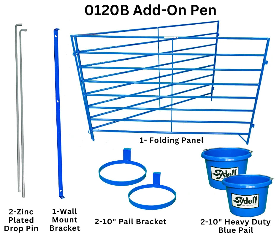 Sydell Folding Lambing & Kidding Pen Add-On | #0120B | 60–120 in Width | For Sheep & Goat Pens