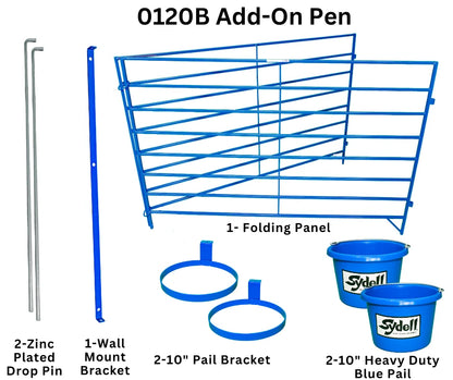 Sydell Folding Lambing & Kidding Pen Add-On | #0120B | 60–120 in Width | For Sheep & Goat Pens