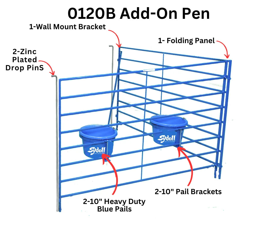 Sydell Folding Lambing & Kidding Pen Add-On | #0120B | 60–120 in Width | For Sheep & Goat Pens