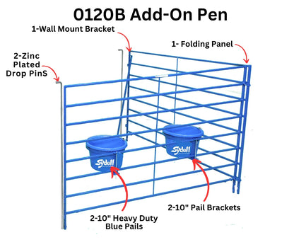 Sydell Folding Lambing & Kidding Pen Add-On | #0120B | 60–120 in Width | For Sheep & Goat Pens