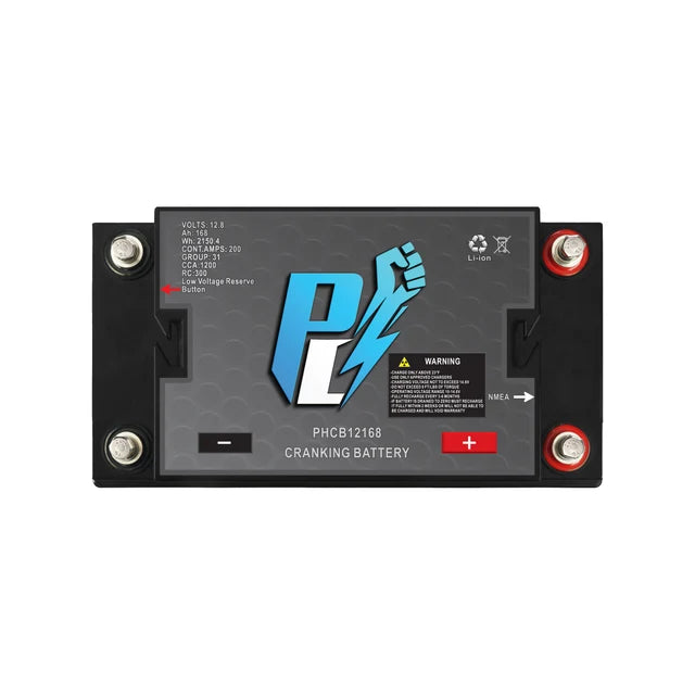 PowerHouse Lithium 12V 168Ah Cranking Battery | Model PHCB12168 | 1200 CCA | Bluetooth