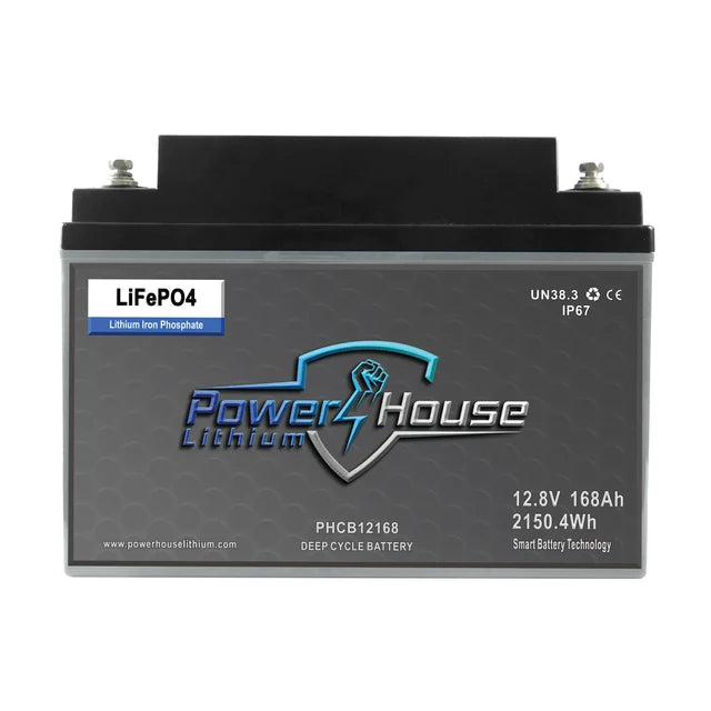 PowerHouse Lithium 12V 168Ah Cranking Battery | Model PHCB12168 | 1200 CCA | Bluetooth