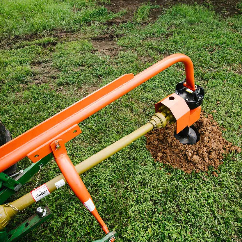 Titan Attachments 3 Point Hitch Post Hole Digger | Standard Series | 6"–12" Auger Options | 24" Dig Depth | 33" Pin-to-Pin Width | 30–60 HP | For Tractors