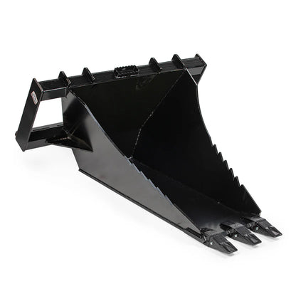 Titan Attachments Stump Bucket | Extreme HD | 0.5" Serrated Edge | 46" Width | Oil Flow Range 10–25 GPM | For Skid Steers