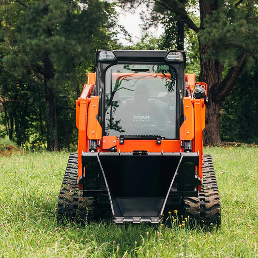 Titan Attachments Stump Bucket | Extreme HD | 0.5" Serrated Edge | 46" Width | Oil Flow Range 10–25 GPM | For Skid Steers