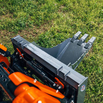 Titan Attachments Stump Bucket | Serrated 0.5" Blade | 45" Width | Oil Flow Range 12–22 GPM | For Skid Steer Loaders