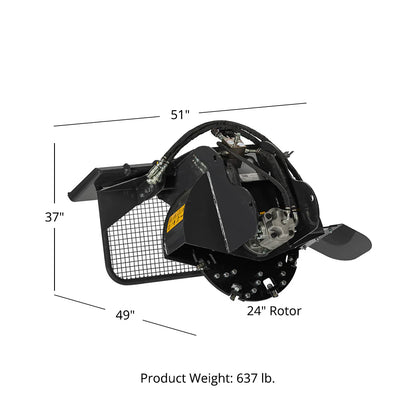 Titan Attachments Standard Duty Stump Grinder For Skid Steer