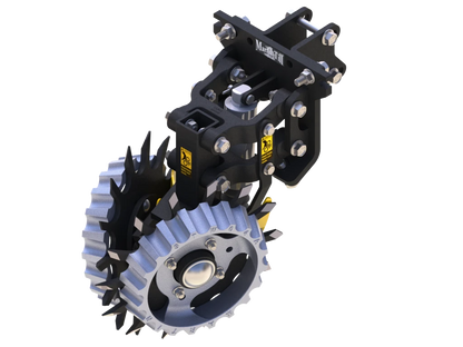 Martin-Till ACCR Floating Row Cleaner | 60° Wide Frame | Air Cylinder & Razor Wheels | For High-Speed Planters & Narrow Row Spacing