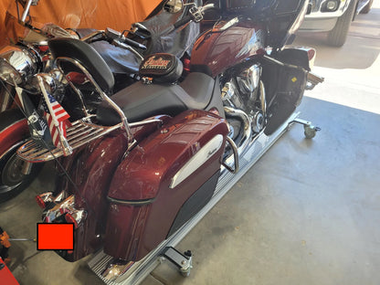 Black Widow Professional Aluminum Motorcycle Dolly | Model BW-PRO-DOLLY | Track Length 89" | Capacity 1,500 lb | For Street, Touring & Cruiser Motorcycles