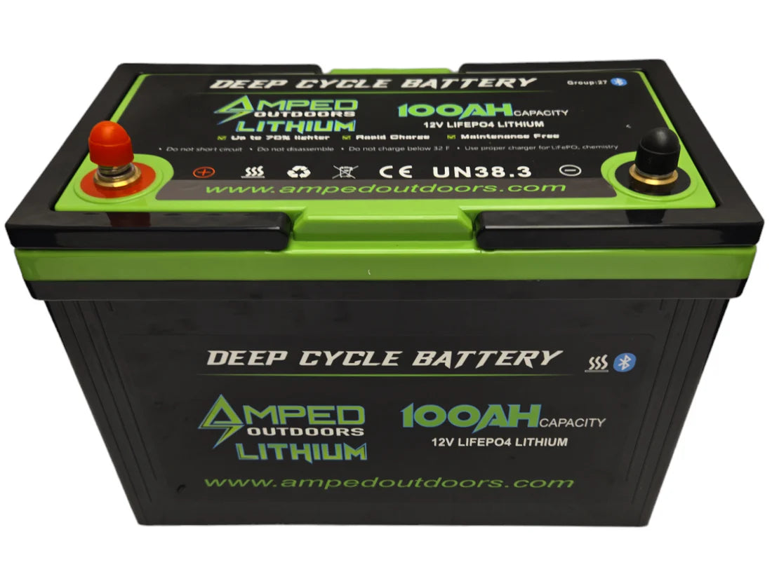 Amped Outdoors Lithium Battery (LiFePO4) | Nominal Capacity 100Ah | Nominal Voltage 12V