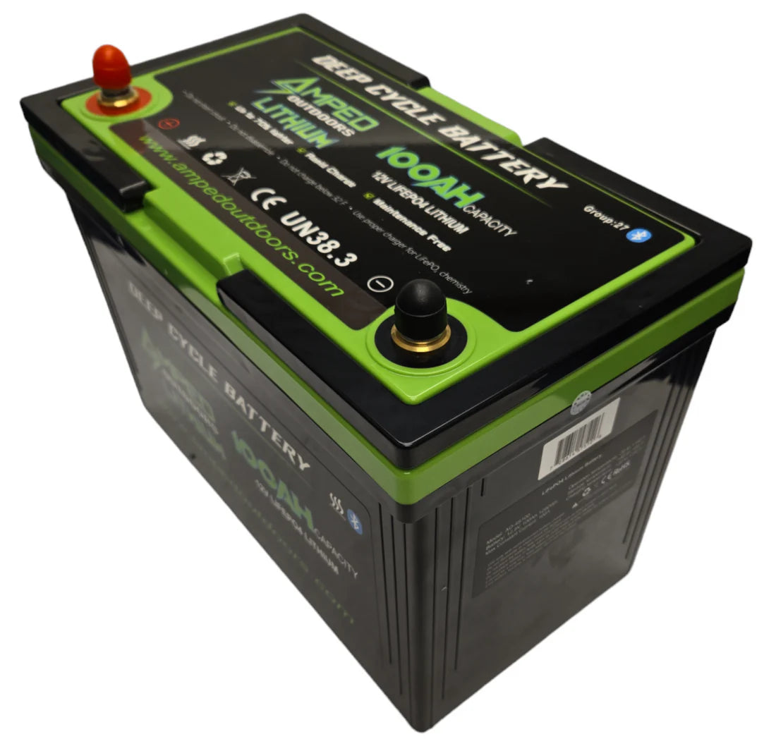 Amped Outdoors Lithium Battery (LiFePO4) | Nominal Capacity 100Ah | Nominal Voltage 12V