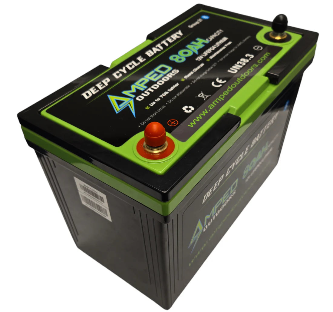 Amped Outdoors Lithium Battery (LiFePO4) | Nominal Capacity 80Ah | Nominal Voltage 12.8V