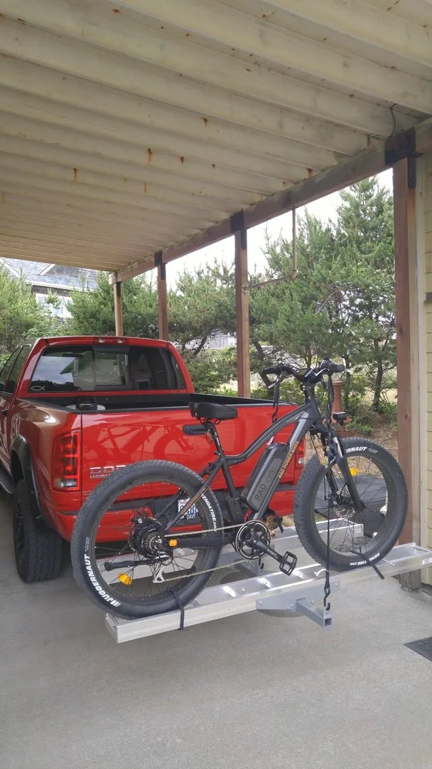 Black Widow Double Dirt Bike Carrier | Model AMC-600-2 | Track Width 75" | Capacity 600 lb | For Class III/IV 2" Hitch Motorcycle & EBike