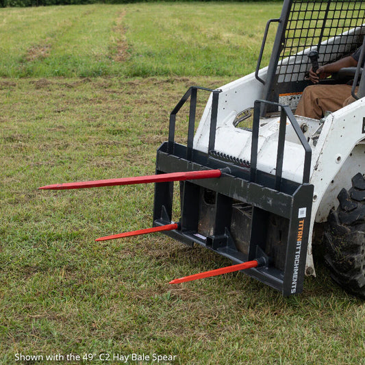 Titan Attachments Class 3 Hay Frame | 7,500 lb Rated | 32″–49″ C2 Main Spear + Dual 24″ Stabilizers | 45–100 HP  | For Tractors