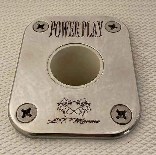 LT Marine Custom Engraving Rod Holder | Precision Laser Engraved | Premium Marine-Grade Stainless Steel | For Boats, Yachts & Fishing Gear