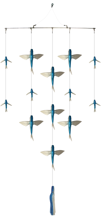 Fish Razr Tackle Flying Fish Spreader Bar Kit |  Length 36" (Braced Spreader Bar) + 5' Center Drop | For Targeting Tuna & Other Pelagic Game Fish
