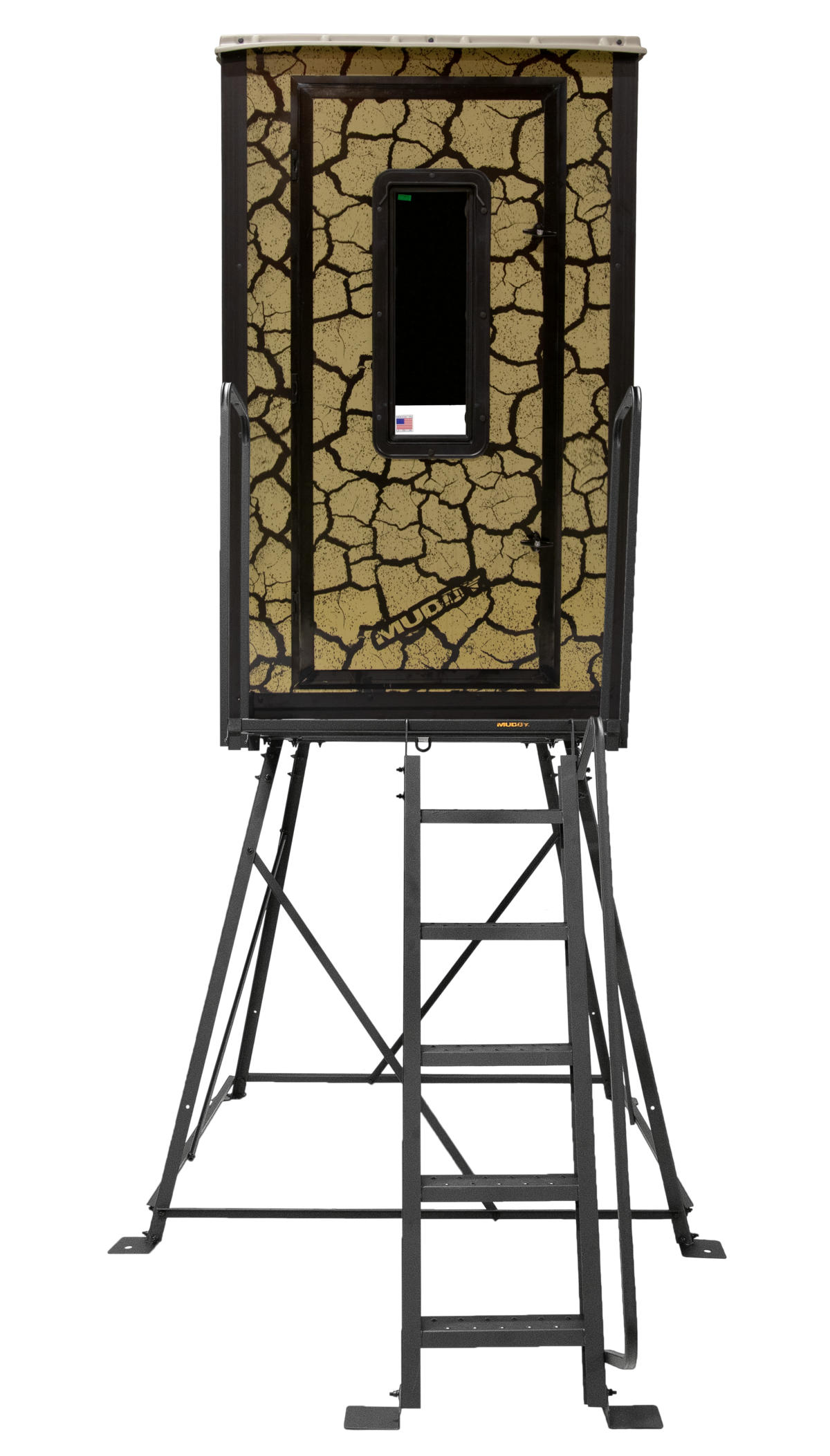 Muddy | Gunner Steel Box Blind | MUD-BBBST100048" | W x 48" L x 84" H | Thermal-Scent-Noise Control | 270 lbs | For Solo Hunter Camouflage Hunting Blind