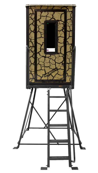 Muddy | Gunner Steel Box Blind | MUD-BBBST100048" | W x 48" L x 84" H | Thermal-Scent-Noise Control | 270 lbs | For Solo Hunter Camouflage Hunting Blind