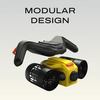 Lefeet Versatile Modular Water Scooter | Model Seagull C1 | Length 15.98" | Thrust 8 kgf | Depth 30m | For Scuba & SUP