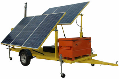 Larson Electronics1.5KW Solar Power Generator w/ Pneumatic Light Tower Mast - (4) LED Lights - 64000 Lumens - 36 Hours