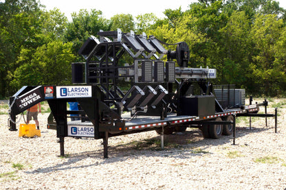 Larson Electronics 77' Hydraulic Megatower™ Light Plant - 33' Trailer - (20) 500W LED Fixtures - 20KW Genset w/ 110 Gal