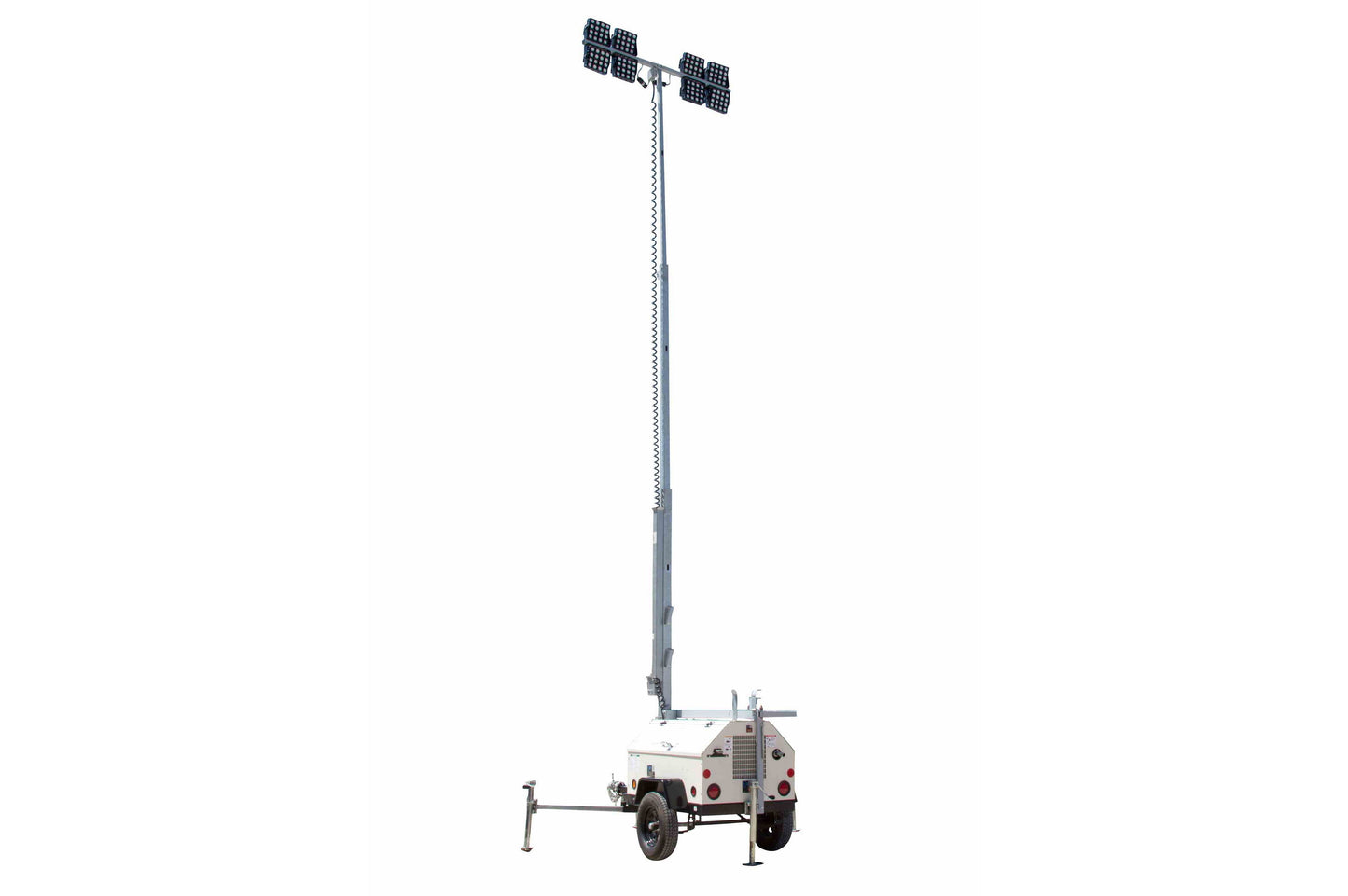 Larson Electronics 20kW Generator - Water Cooled Diesel Engine - 25' Telescoping Tower - (4) LED Lamps - 25 Gal Tank