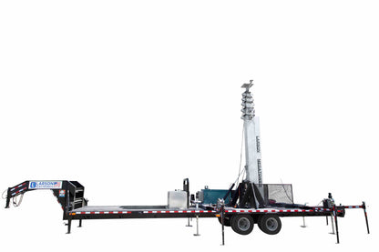 Larson Electronics 77' Hydraulic Megatower™ - 33' Gooseneck Trailer - Galvanized Steel Mast - No Lights